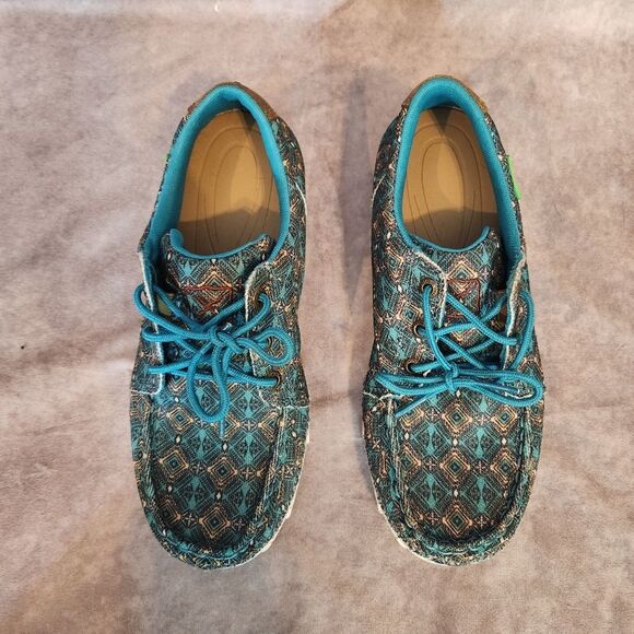 Twisted X Eco Patterned Casual Shoes with Blue Accents Size 6.5 - Picture 6 of 9